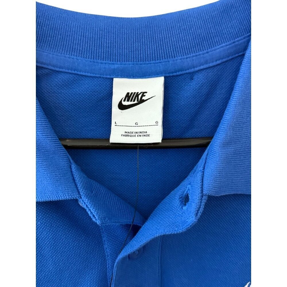 Nike Mens Blue Polo Shirt Size L Short Sleeve Dri-Fit Lightweight Casual NWT - Picture 3 of 5